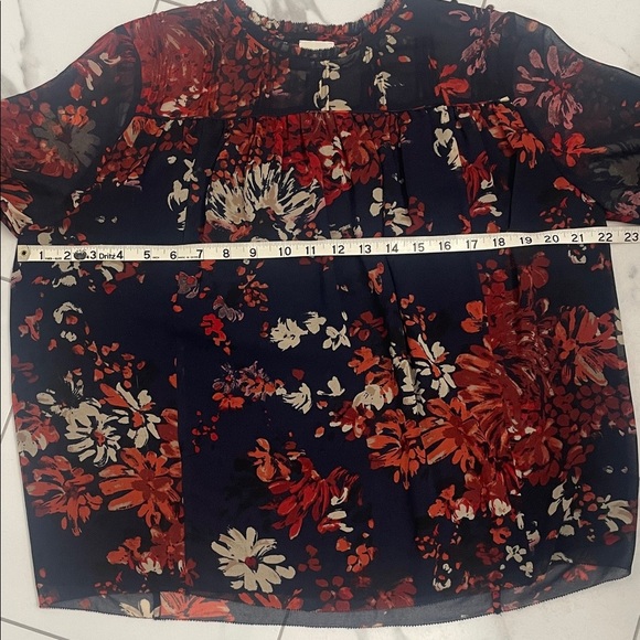 Wilfred Lourdes Floral Blouse - Red and Navy - Picture 5 of 16